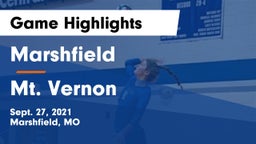 Marshfield  vs Mt. Vernon  Game Highlights - Sept. 27, 2021