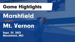 Marshfield  vs Mt. Vernon  Game Highlights - Sept. 29, 2022