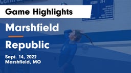 Marshfield  vs Republic  Game Highlights - Sept. 14, 2022