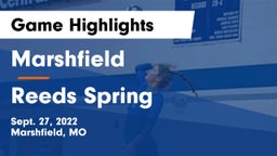 Marshfield  vs Reeds Spring  Game Highlights - Sept. 27, 2022