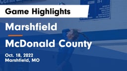 Marshfield  vs McDonald County  Game Highlights - Oct. 18, 2022