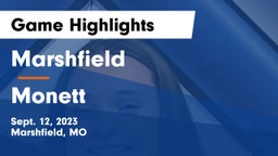 Marshfield  vs Monett  Game Highlights - Sept. 12, 2023