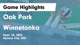 Oak Park  vs Winnetonka  Game Highlights - Sept. 28, 2023