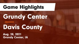 Grundy Center  vs Davis County  Game Highlights - Aug. 28, 2021