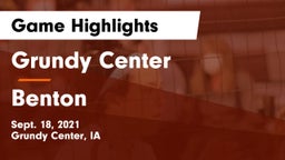 Grundy Center  vs Benton  Game Highlights - Sept. 18, 2021