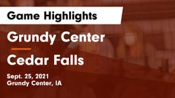 Grundy Center  vs Cedar Falls  Game Highlights - Sept. 25, 2021