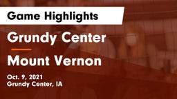 Grundy Center  vs Mount Vernon  Game Highlights - Oct. 9, 2021