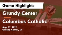 Grundy Center  vs Columbus Catholic  Game Highlights - Aug. 27, 2022