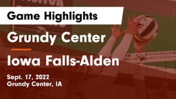 Grundy Center  vs Iowa Falls-Alden  Game Highlights - Sept. 17, 2022