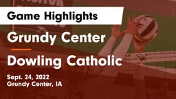 Grundy Center  vs Dowling Catholic  Game Highlights - Sept. 24, 2022