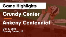 Grundy Center  vs Ankeny Centennial  Game Highlights - Oct. 8, 2022