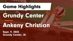 Grundy Center  vs Ankeny Christian Game Highlights - Sept. 9, 2023