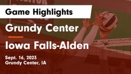 Grundy Center  vs Iowa Falls-Alden  Game Highlights - Sept. 16, 2023