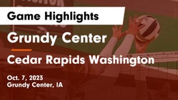 Grundy Center  vs Cedar Rapids Washington  Game Highlights - Oct. 7, 2023