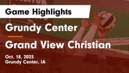 Grundy Center  vs Grand View Christian Game Highlights - Oct. 18, 2023