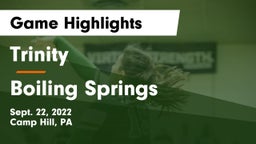 Trinity  vs Boiling Springs  Game Highlights - Sept. 22, 2022