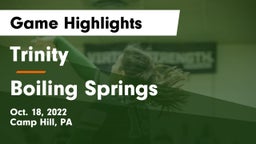 Trinity  vs Boiling Springs  Game Highlights - Oct. 18, 2022