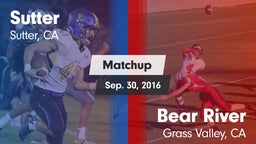 Matchup: Sutter  vs. Bear River  2016