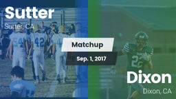 Matchup: Sutter  vs. Dixon  2017
