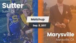 Matchup: Sutter  vs. Marysville  2017