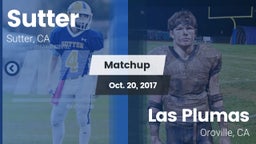 Matchup: Sutter  vs. Las Plumas  2017