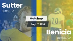 Matchup: Sutter  vs. Benicia  2018