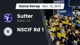 Recap: Sutter  vs. NSCIF Rd 1 2019
