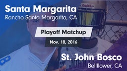 Matchup: Santa Margarita vs. St. John Bosco  2016