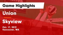 Union  vs Skyview  Game Highlights - Oct. 17, 2019