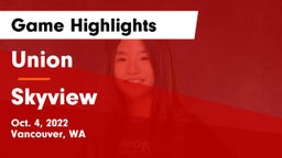 Union  vs Skyview  Game Highlights - Oct. 4, 2022