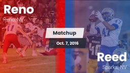 Matchup: Reno  vs. Reed  2016