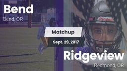 Matchup: Bend  vs. Ridgeview  2017