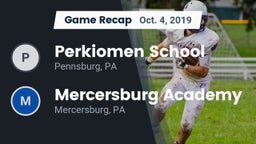 Recap: Perkiomen School vs. Mercersburg Academy 2019