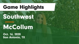 Southwest  vs McCollum  Game Highlights - Oct. 16, 2020