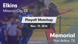 Matchup: Elkins  vs. Memorial  2016