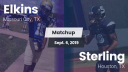Matchup: Elkins  vs. Sterling  2019