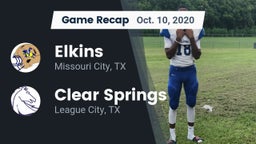 Recap: Elkins  vs. Clear Springs  2020
