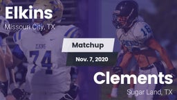 Matchup: Elkins  vs. Clements  2020
