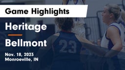 Heritage  vs Bellmont  Game Highlights - Nov. 18, 2023