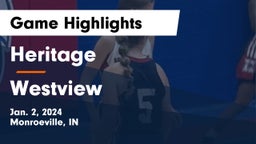 Heritage  vs Westview Game Highlights - Jan. 2, 2024