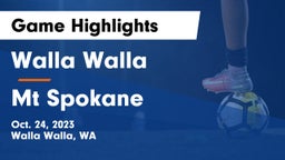 Walla Walla  vs Mt Spokane Game Highlights - Oct. 24, 2023