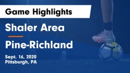 Shaler Area  vs Pine-Richland  Game Highlights - Sept. 16, 2020