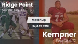Matchup: Ridge Point vs. Kempner  2018