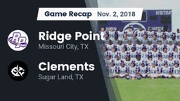 Recap: Ridge Point  vs. Clements  2018