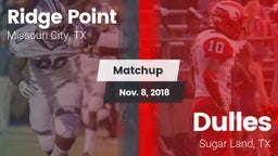 Matchup: Ridge Point vs. Dulles  2018