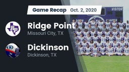 Recap: Ridge Point  vs. Dickinson  2020