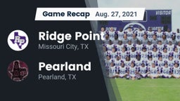 Recap: Ridge Point  vs. Pearland  2021