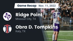 Recap: Ridge Point  vs. Obra D. Tompkins  2022