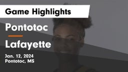 Pontotoc  vs Lafayette Game Highlights - Jan. 12, 2024