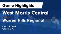 West Morris Central  vs Warren Hills Regional  Game Highlights - Oct. 25, 2022